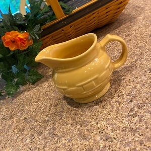 Longaberger Butternut Yellow Pottery Creamer Woven Traditions